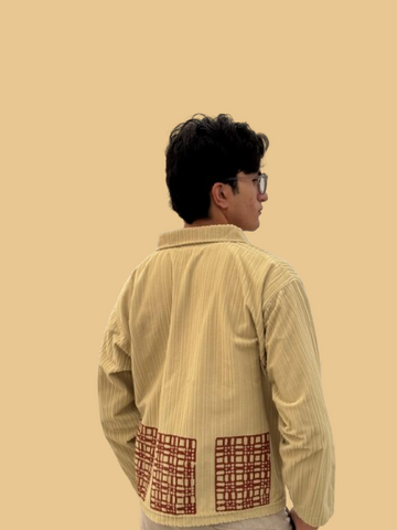 Creme Corduroy With Print On Back